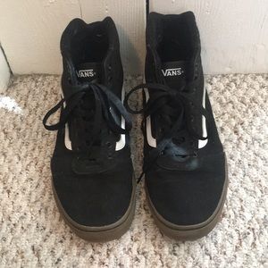 Men’s Black and White Vans Sneakers